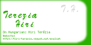 terezia hiri business card