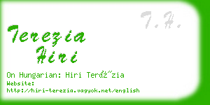 terezia hiri business card